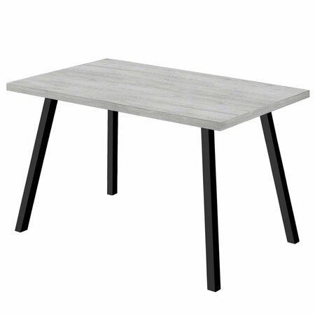 DAPHNES DINNETTE 36 x 60 in. Dining Table Grey & Black Metal DA2450598